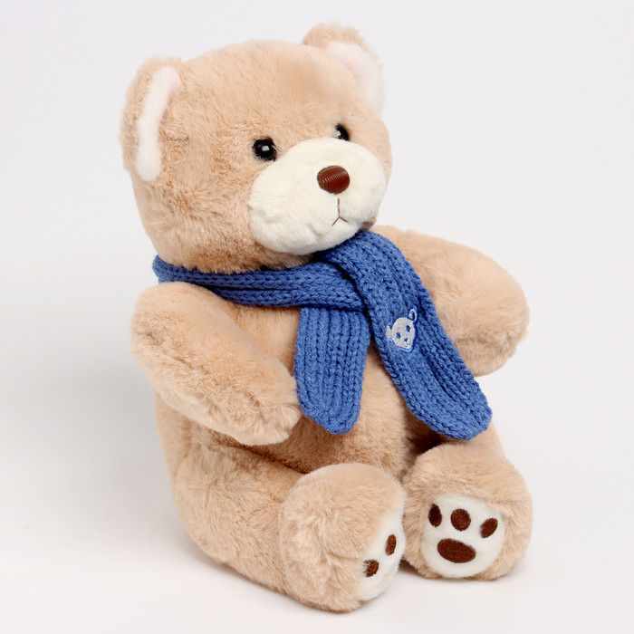 Мягкая игрушка "Little Friend", мишка с синим шарфом - фото 5 - id-p222962834