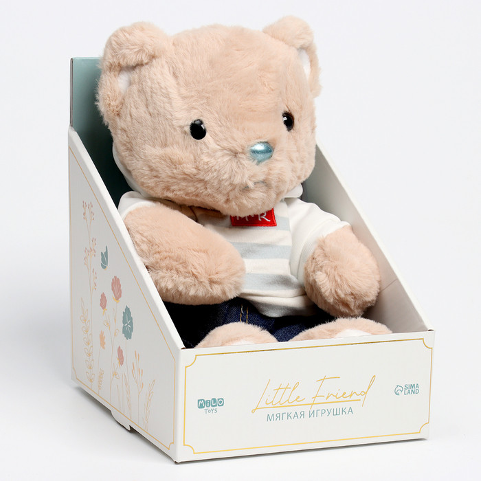 Мягкая игрушка "Little Friend", мишка в джинсах и кофте - фото 1 - id-p222962841