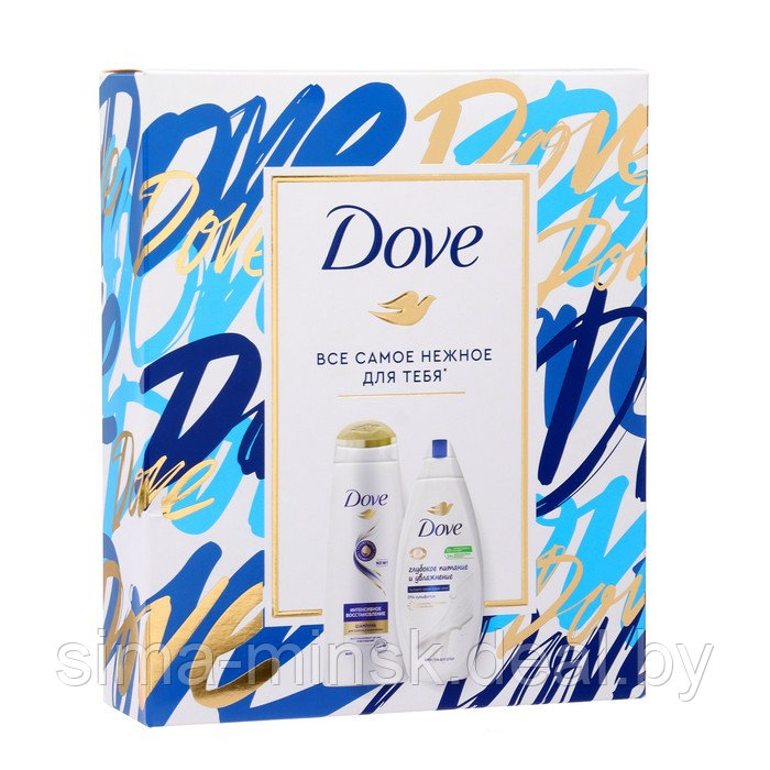 Подарочный набор Dove: шампунь, 250 мл + крем-гель для душа, 250 мл - фото 1 - id-p222963131