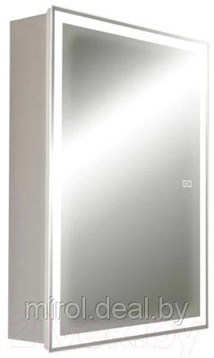 Шкаф с зеркалом для ванной Silver Mirrors Киото-2 60 R / LED-00002682 - фото 1 - id-p222963906