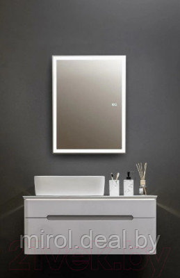 Шкаф с зеркалом для ванной Silver Mirrors Киото-2 60 R / LED-00002682 - фото 2 - id-p222963906