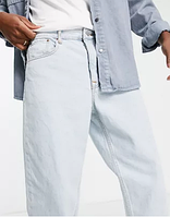Бледно-голубые широкие прямые джинсы ASOS DESIGN Размер W28L32