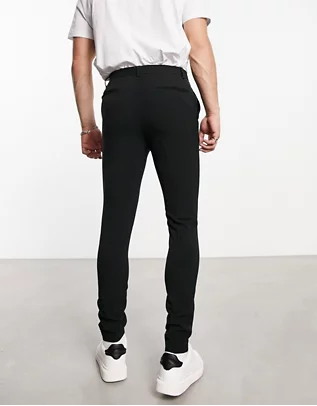 Черные супероблегающие брюки ASOS DESIGN Размер W30L30 - фото 4 - id-p222966184