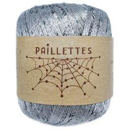 Пряжа с мелкими пайетками Paillettes Wool Sea цвет 174 стальной - фото 1 - id-p222966456