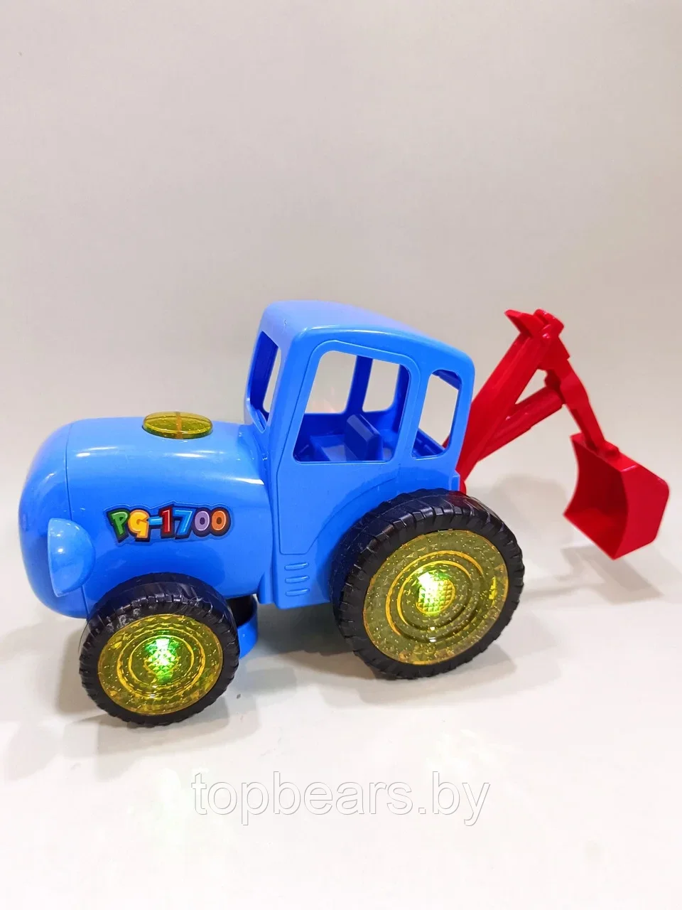 Игрушка музыкальный Синий трактор с ковшом из м/ф "Едет трактор", звук, свет, ездит - фото 2 - id-p222966552