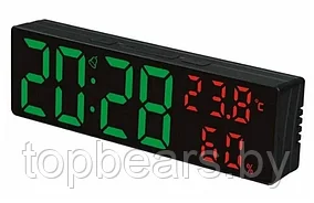 Часы настольные DS-3818L подсветка: зеленый с красным, белый с синим