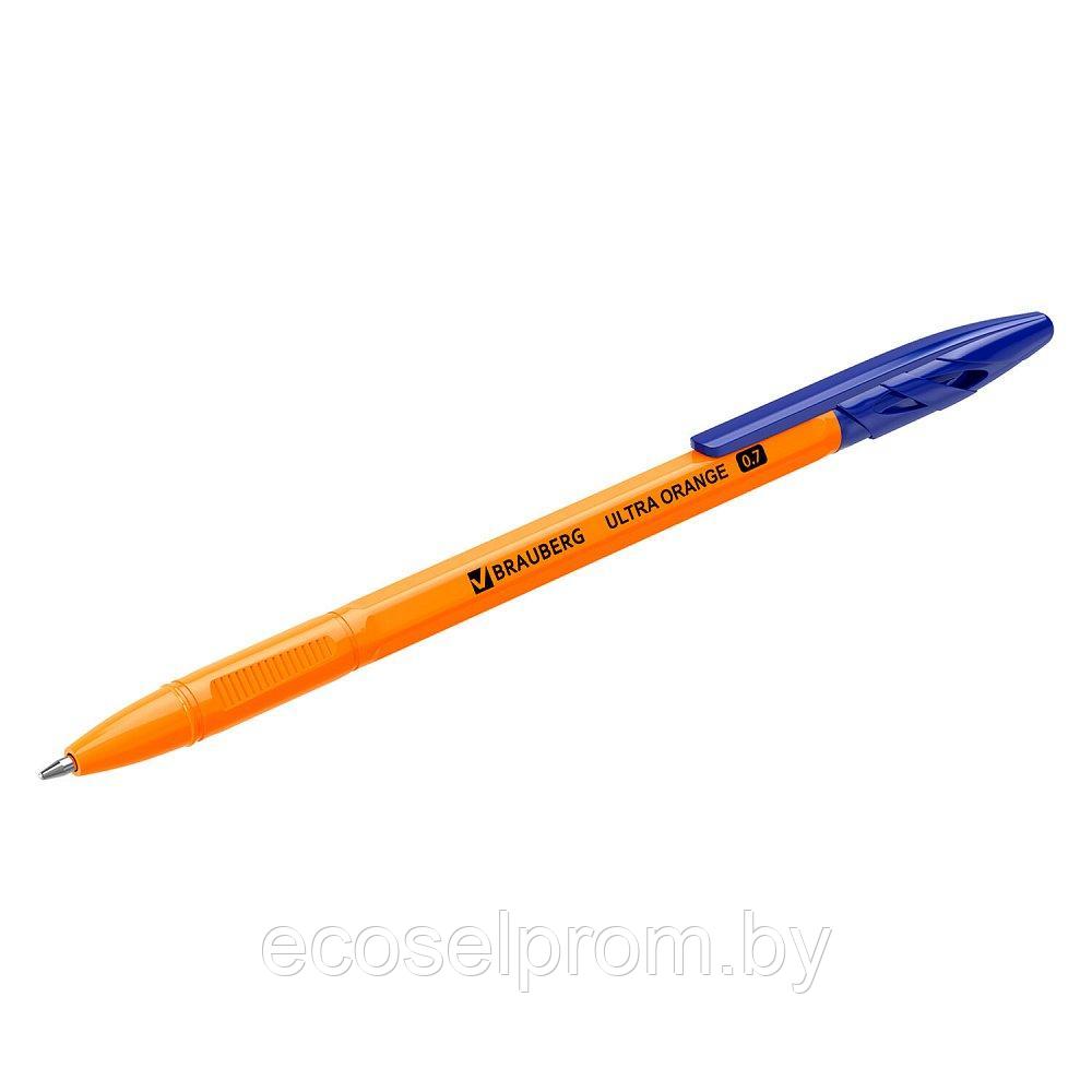 Ручка шариковая BRAUBERG "ULTRA ORANGE", СИНЯЯ, узел 0,7 мм, чернила ГЕРМАНИЯ, наконечник ШВЕЙЦАРИЯ, 143562 - фото 4 - id-p222966884