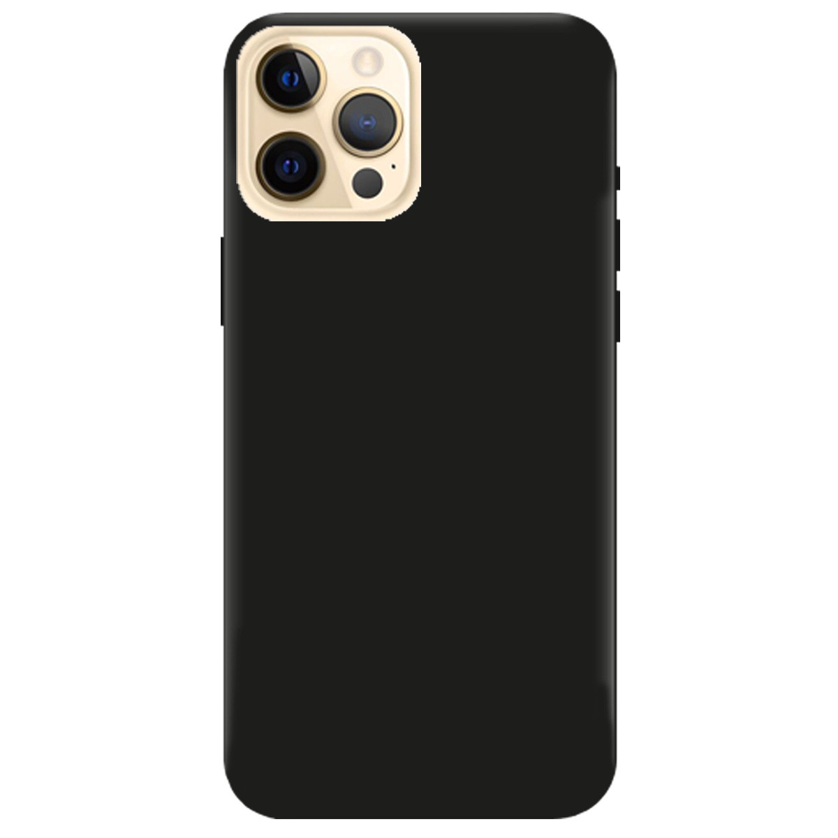 Силиконовый чехол для Apple Iphone 12 Pro "SOFT-TOUCH" (бампер) с закрытым низом, черный - фото 1 - id-p222966999