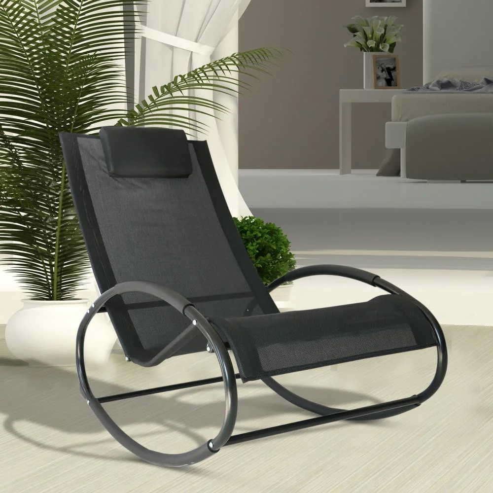 Кресло-качалка Garden Way Vuitton 770535M (черный) - фото 2 - id-p222966741