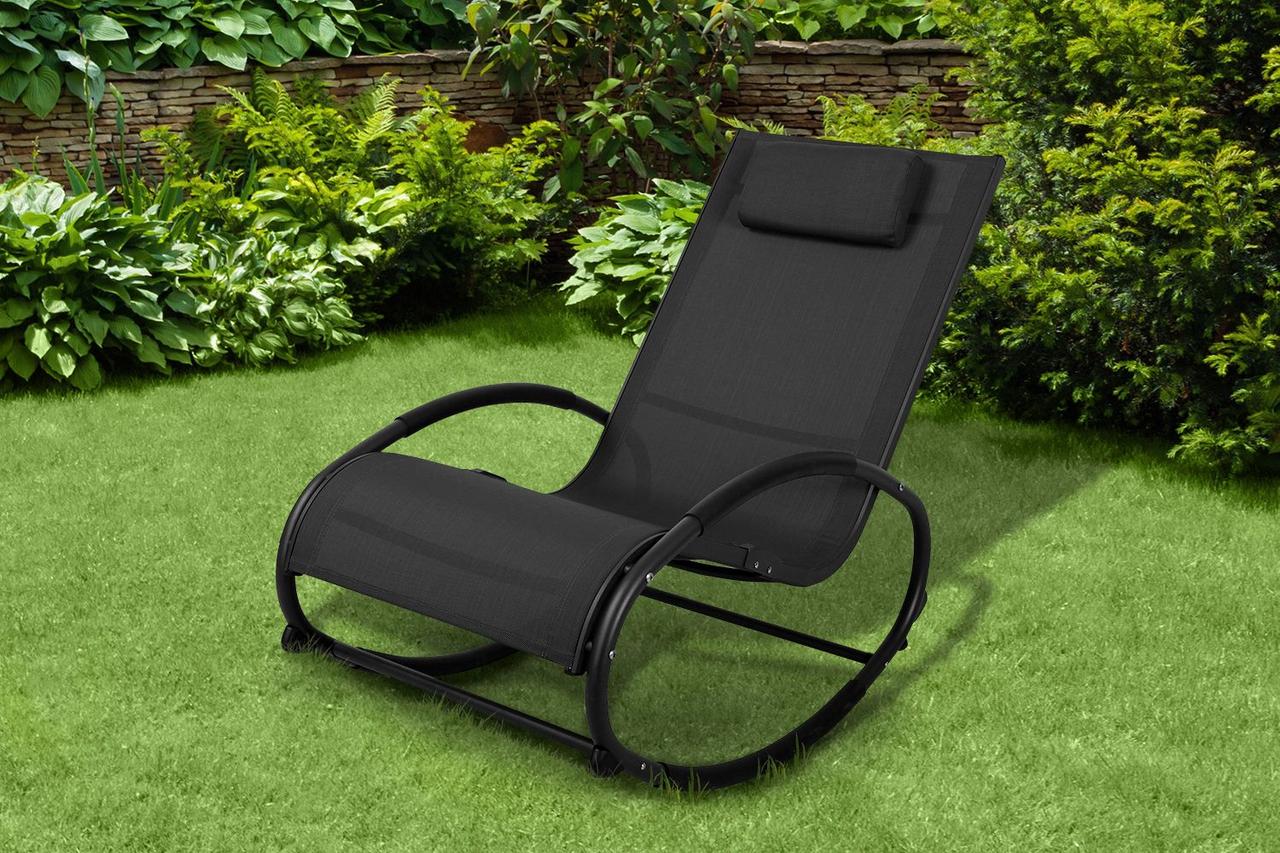 Кресло-качалка Garden Way Vuitton 770535M (черный) - фото 4 - id-p222966741