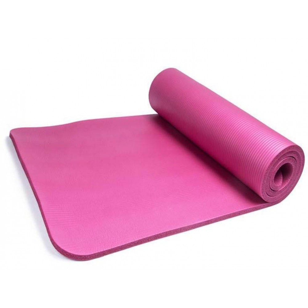 Коврик для фитнеса и йоги 180*61*1.5 см , синий , MBR-TOL-1,5 Розовый