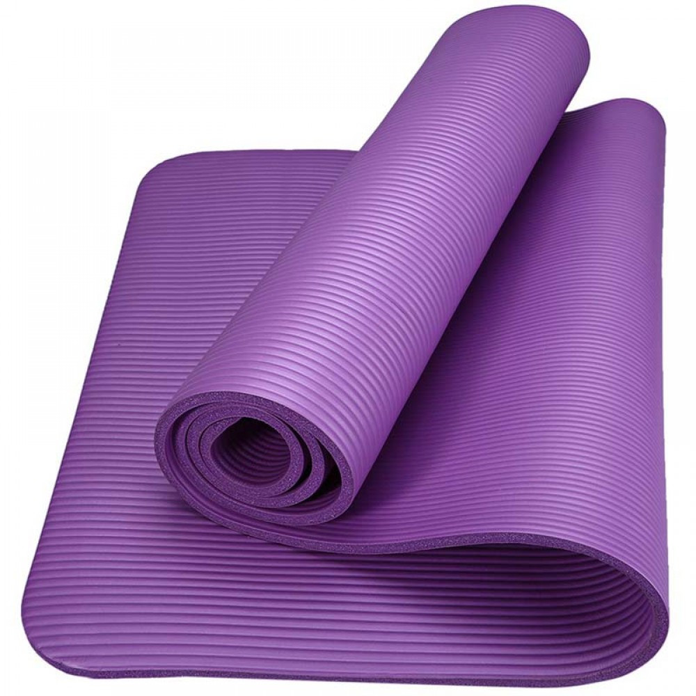 Коврик для фитнеса и йоги 180*61*1.5 см , синий , MBR-TOL-1,5 Фиолетовй