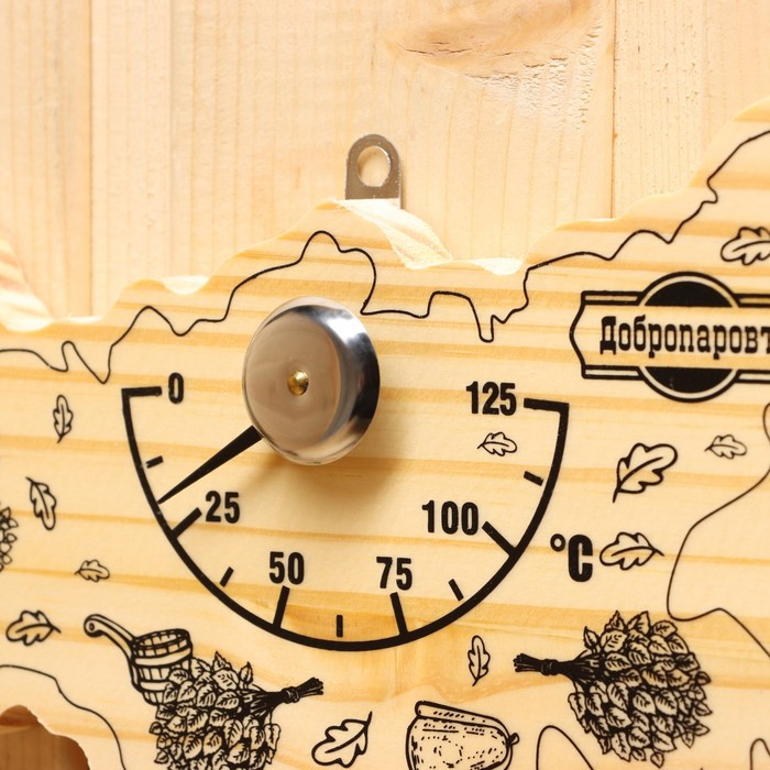 Термометр для бани "Карта России", деревянный, 23 х 12 см, Добропаровъ - фото 2 - id-p222969956