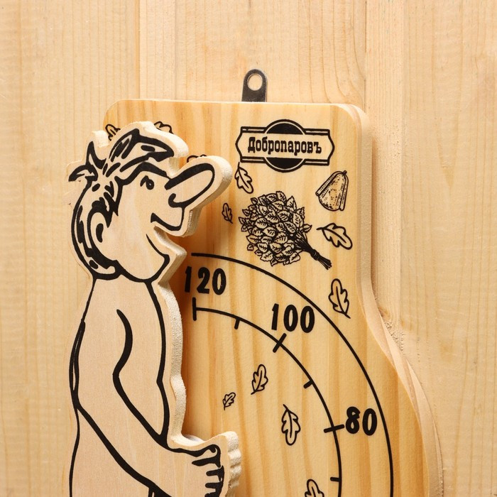 Термометр для бани и сауны "Банщик" 25,5х12,5 см, деревяный, Добропаровъ - фото 2 - id-p222969957