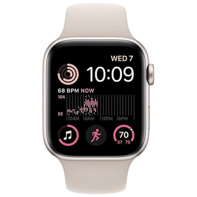 Умные часы Apple Watch SE 2 40 мм MR9U3LL/A (алюминиевый корпус, звездный свет/звездный свет, спортивный - фото 2 - id-p222969632