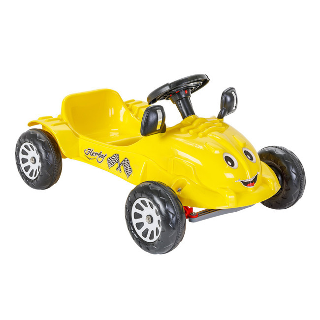 Педальная машина Pilsan Herby Car Yellow Желтый 07302-Yellow - фото 1 - id-p222970499