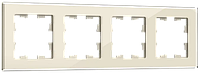 BRITE Рамка 4 -местная РУ-4-2-БрВа стекло ванильный IEK