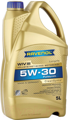 Моторное масло Ravenol WIV III 5W30 / 111112000501999 (5л) - фото 1 - id-p222973595