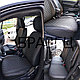 Чехлы на сиденья Volkswagen Caddy 2022- 5 мест Экокожа, черный + РОМБ, фото 7