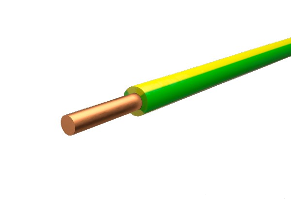 Провод ПуВ (ПВ1) 1х10 желто-зеленый