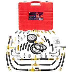 Тестер давления топлива FORCEKRAFT FK-946G1 в наборе с адаптерами 46пр. (0-10 bar) в кейсе