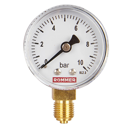 Rommer Dn 50 мм, 0-10 бар, 1/4" манометр радиальный, фото 2