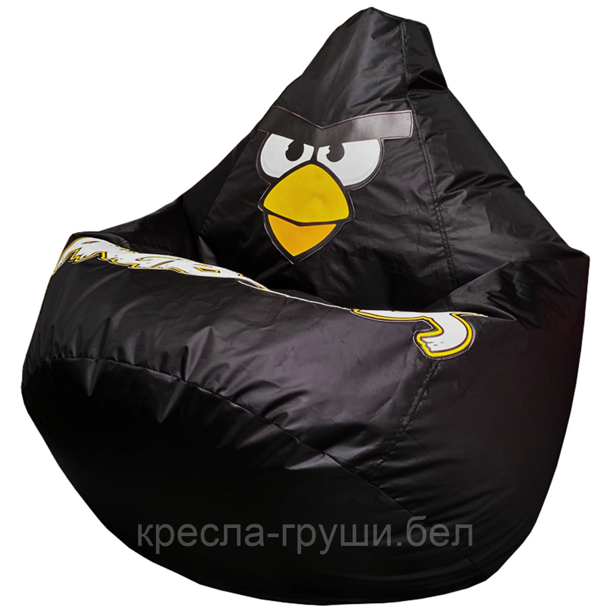 Кресло мешок Груша Angry Birds (черный)