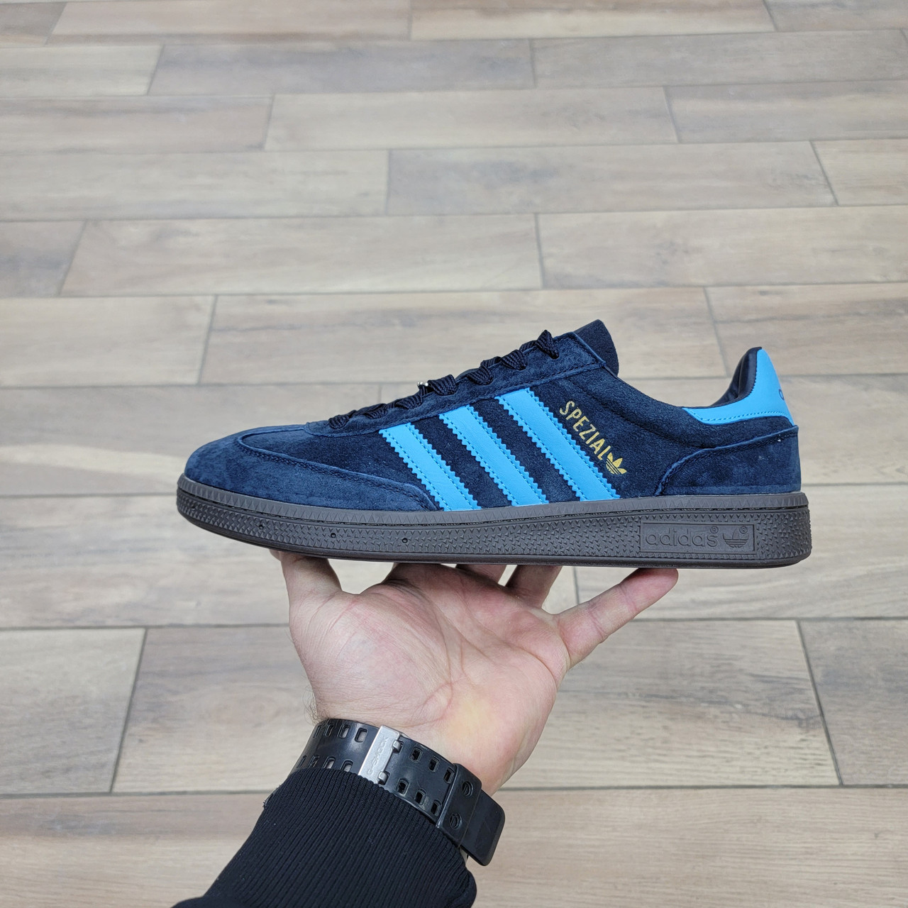 Кроссовки Adidas Spezial Collegiate Navy Gum - фото 1 - id-p176425229