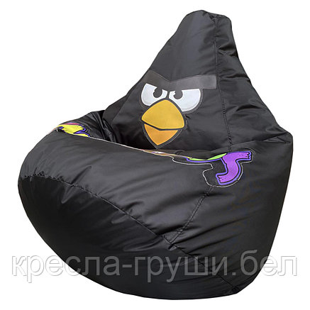 Кресло мешок Груша Angry Birds (черный), фото 2