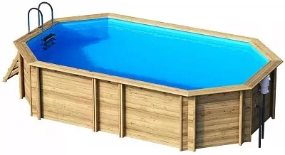 Сборный деревянный бассейн Weva Octo+ 640 Ht146 (пр-во Франция) с комплектом оборудования