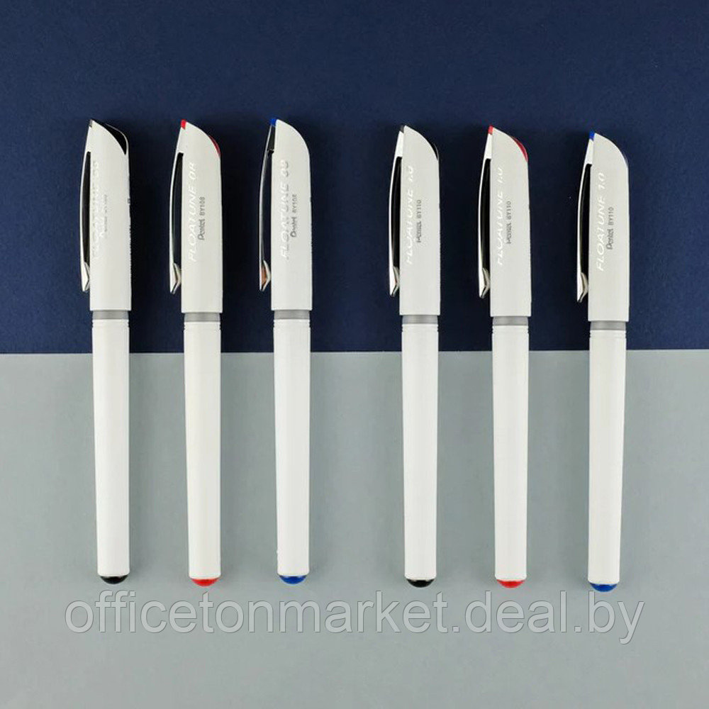 Ручка-роллер Pentel "Floatune", 0.8 мм, белый, стерж. черный - фото 2 - id-p222974762