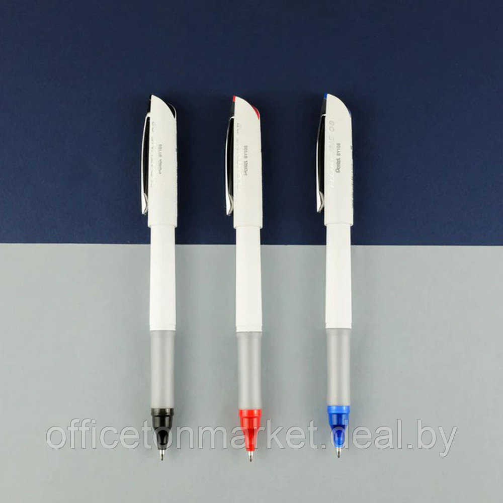 Ручка-роллер Pentel "Floatune", 0.8 мм, белый, стерж. черный - фото 3 - id-p222974762