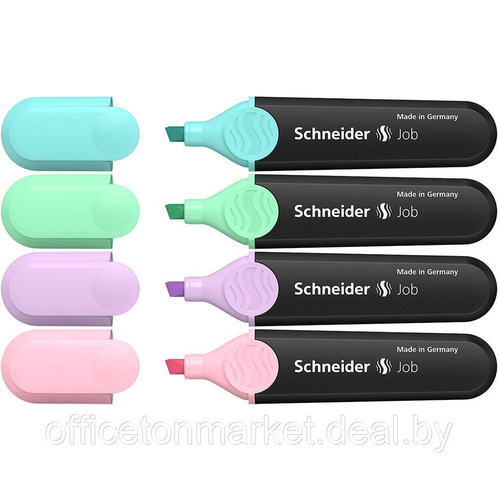 Набор маркеров текстовых "Schneider Job", 4 шт, пастельное ассорти - фото 1 - id-p222974796