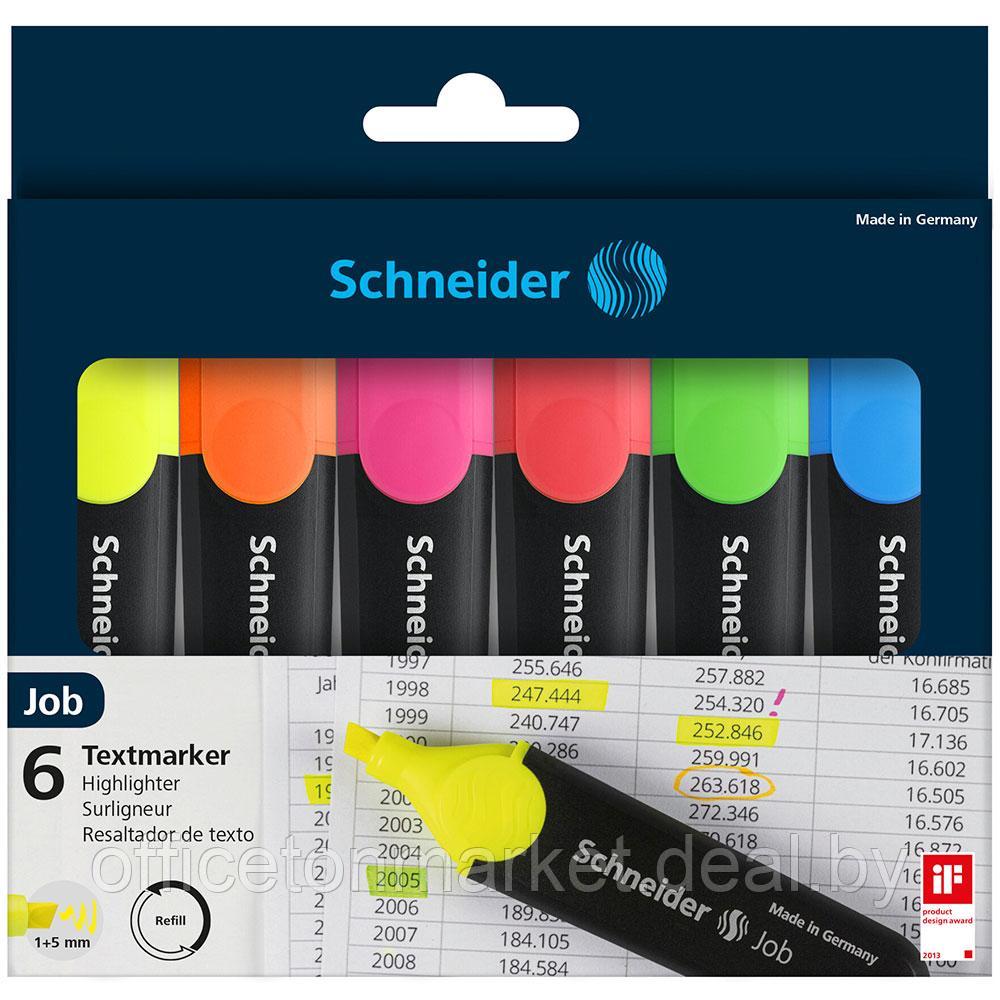 Набор маркеров текстовых "Schneider Job", 6 шт, ассорти - фото 3 - id-p222974797