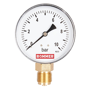 Rommer Dn 80 мм, 0-10 бар, 1/2" манометр радиальный