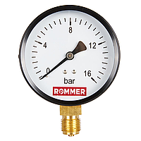 Rommer Dn 100 мм, 0-16 бар, 1/2" манометр радиальный