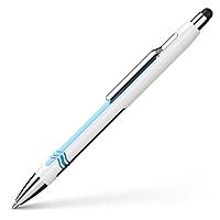 Ручка шариковая автоматическая "Schneider Epsilon Touch", белый, голубой, стерж. синий