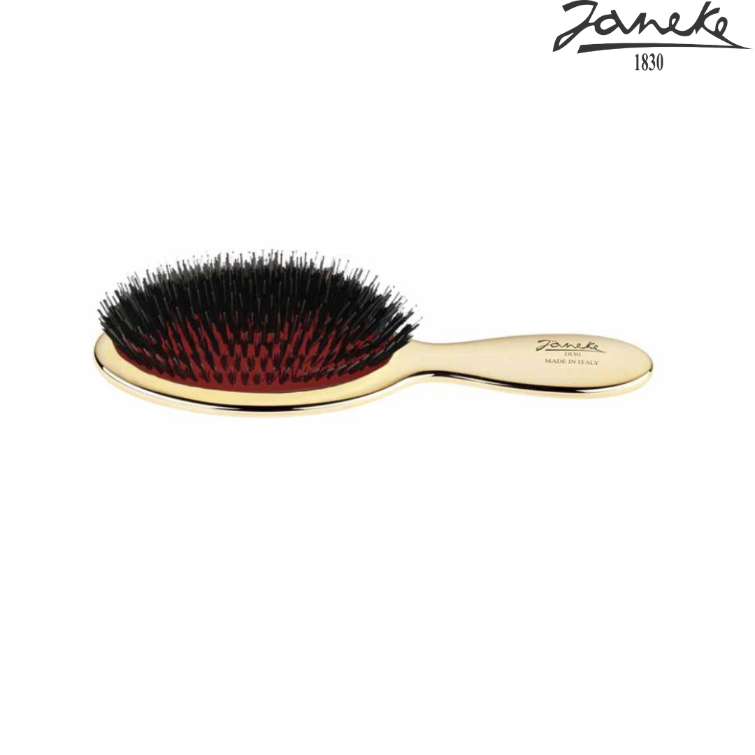 Щетка для волос Janeke Small brush Gold Золото с черным - фото 2 - id-p222975843