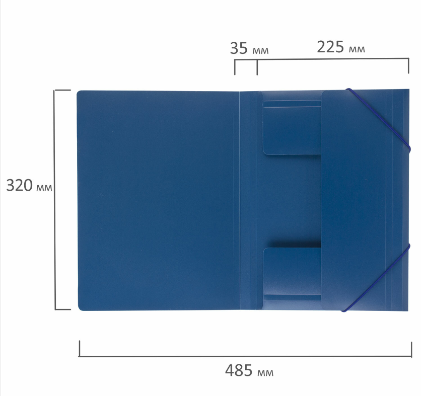 Папка на резинках BRAUBERG, стандарт, до 300 листов, 0,5 мм - фото 8 - id-p183635780