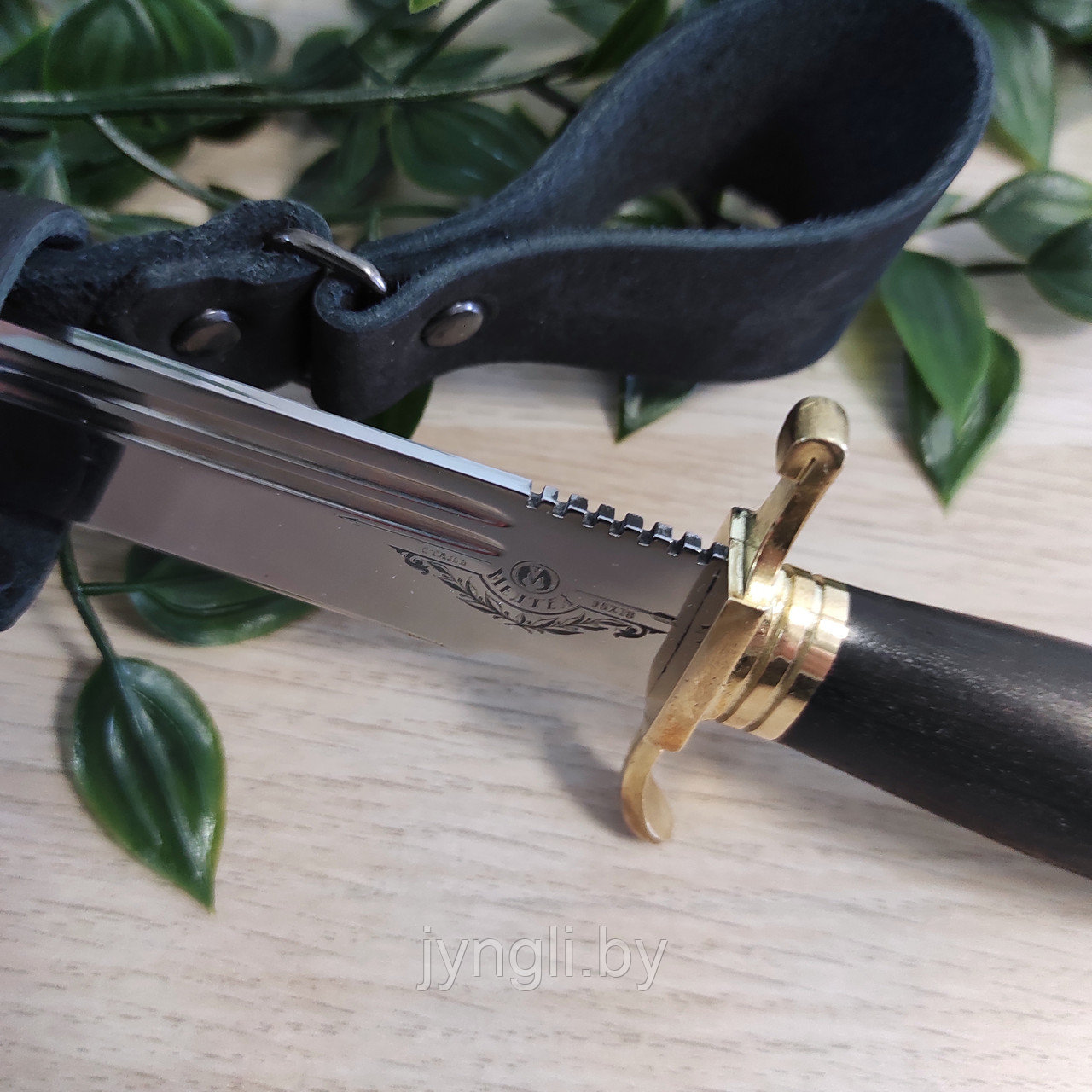 Нож Финка НКВД 95х18 кованая (черная рукоять) - фото 4 - id-p222432475
