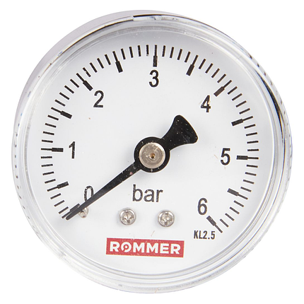 Rommer Dn 50 мм, 0-6 бар, 1/4" манометр аксиальный, фото 2