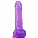 Фаллос на присоске Jelly Studs Crystal Dildo Large фиолетовый 20 см, фото 3