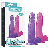 Фаллос на присоске Jelly Studs Crystal Dildo Large фиолетовый 20 см, фото 7