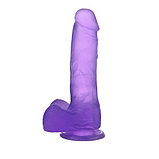 Фиолетовый фаллос Jelly Studs Crystal Dildo Medium 18 см, фото 4