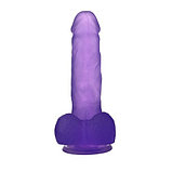 Фиолетовый фаллос Jelly Studs Crystal Dildo Medium 18 см, фото 6