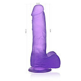 Фиолетовый фаллос Jelly Studs Crystal Dildo Medium 18 см, фото 3