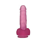 Розовый фаллос Jelly Studs Crystal Dildo Medium 18 см, фото 4