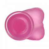 Розовый фаллос Jelly Studs Crystal Dildo Medium 18 см, фото 7