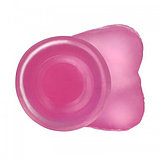 Розовый фаллос Jelly Studs Crystal Dildo Medium 18 см, фото 7