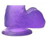 Фиолетовый фаллос Jelly Studs Crystal Dildo Small 16 см, фото 6